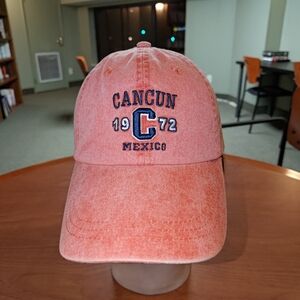 Cancun Mexico Embroidered Letters Strapback Cap Hat OS